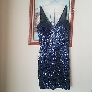 Guess sparkly blue sequins dress
